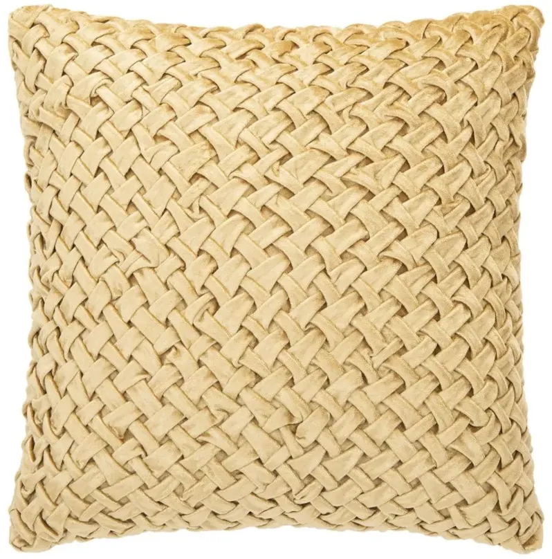 Embellished Reslin Accent Pillow in Beige by Safavieh