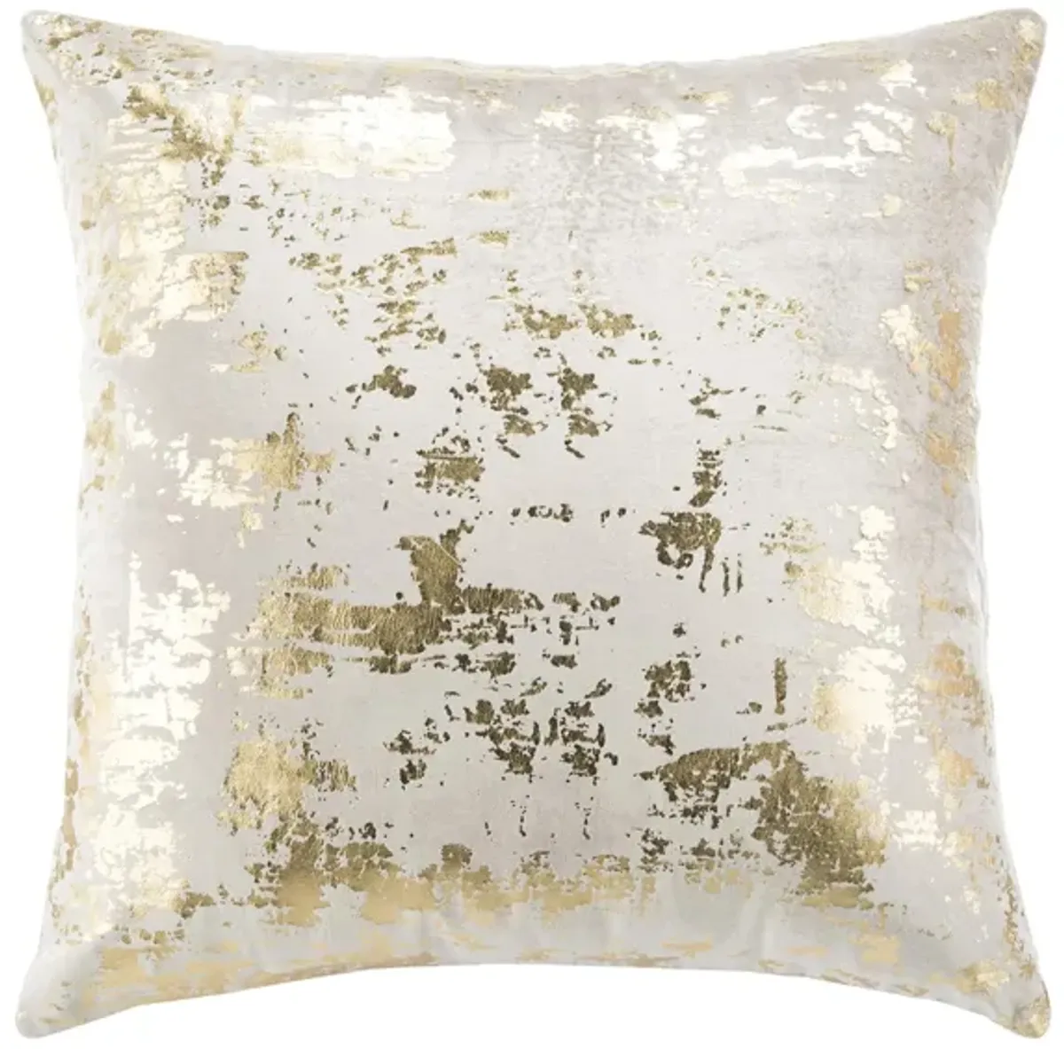 Glam Accent Pillow in Beige/Gold by Safavieh