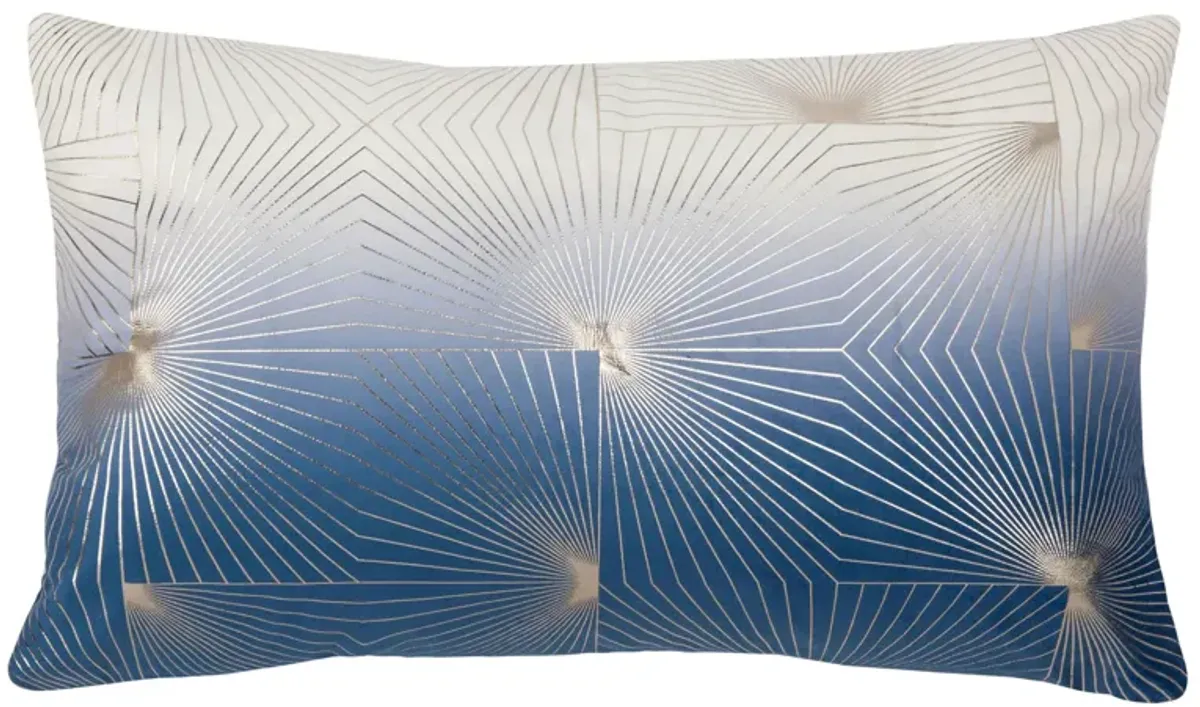 Embellished Loran Accent Pillow in Navy/Gray by Safavieh