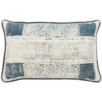 Taormina Lumbar Pillow in Blue/Creme by Safavieh