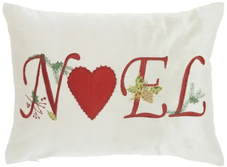 Home For the Holidays Noel Accent Pillow in Beige by Nourison