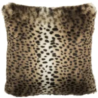 Plush Accent Pillow in Black/Brown by Safavieh