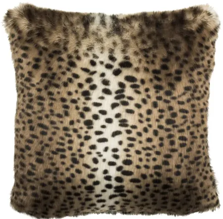 Plush Accent Pillow in Black/Brown by Safavieh