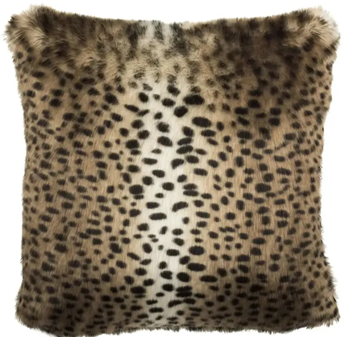 Plush Accent Pillow in Black/Brown by Safavieh