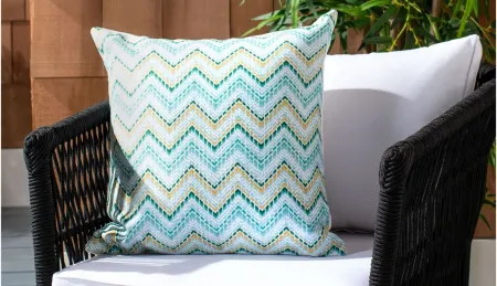 Soleil Accent Pillow in Green/Yellow by Safavieh