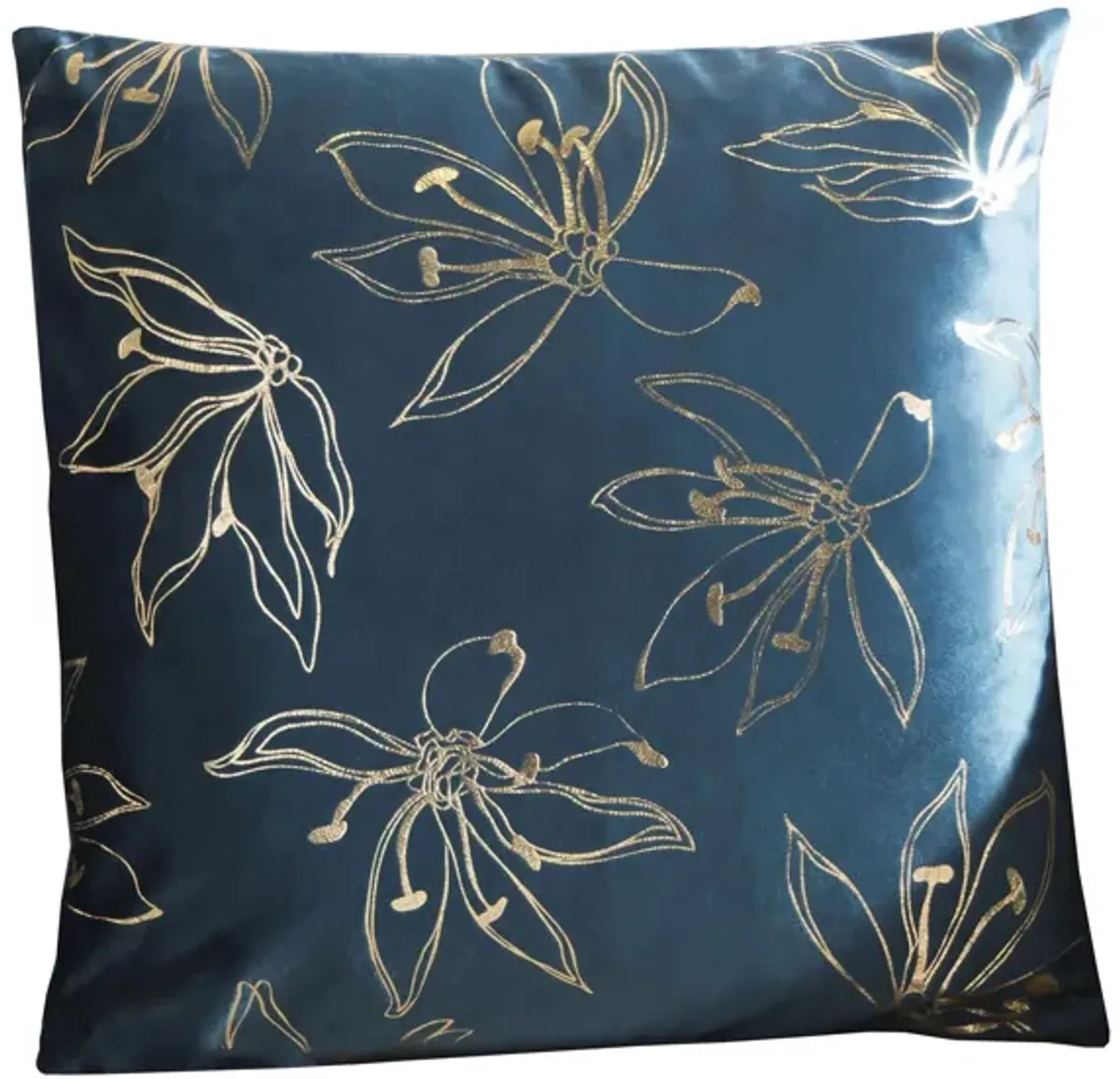 Embellished Yari Accent Pillow in Royal Blue/Tan by Safavieh