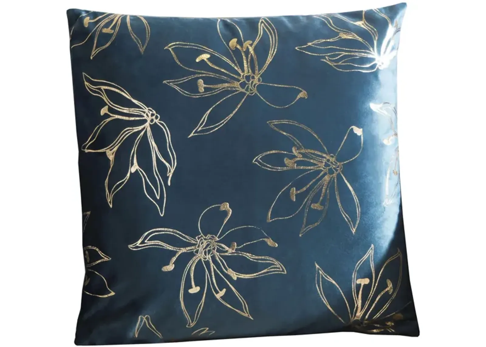 Embellished Yari Accent Pillow in Royal Blue/Tan by Safavieh