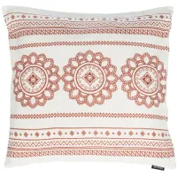 Textures And Weaves Accent Pillow in Off White/Red by Safavieh