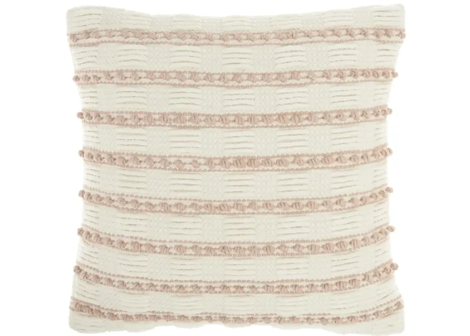 Woven Throw Pillow in Blush by Nourison