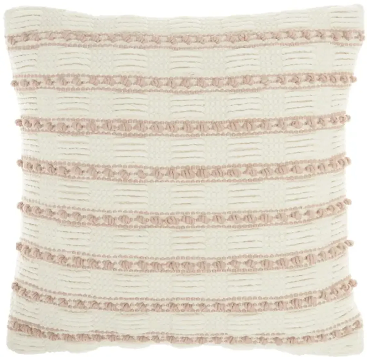 Woven Throw Pillow in Blush by Nourison