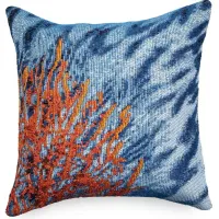 Liora Manne Marina Coral Pillow in Blue by Trans-Ocean Import Co Inc