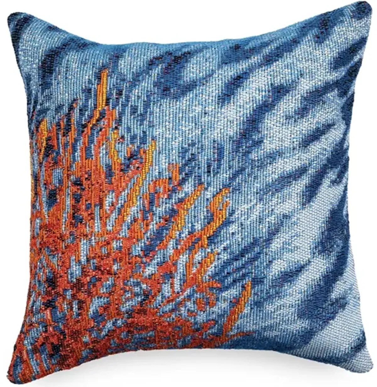 Liora Manne Marina Coral Pillow in Blue by Trans-Ocean Import Co Inc