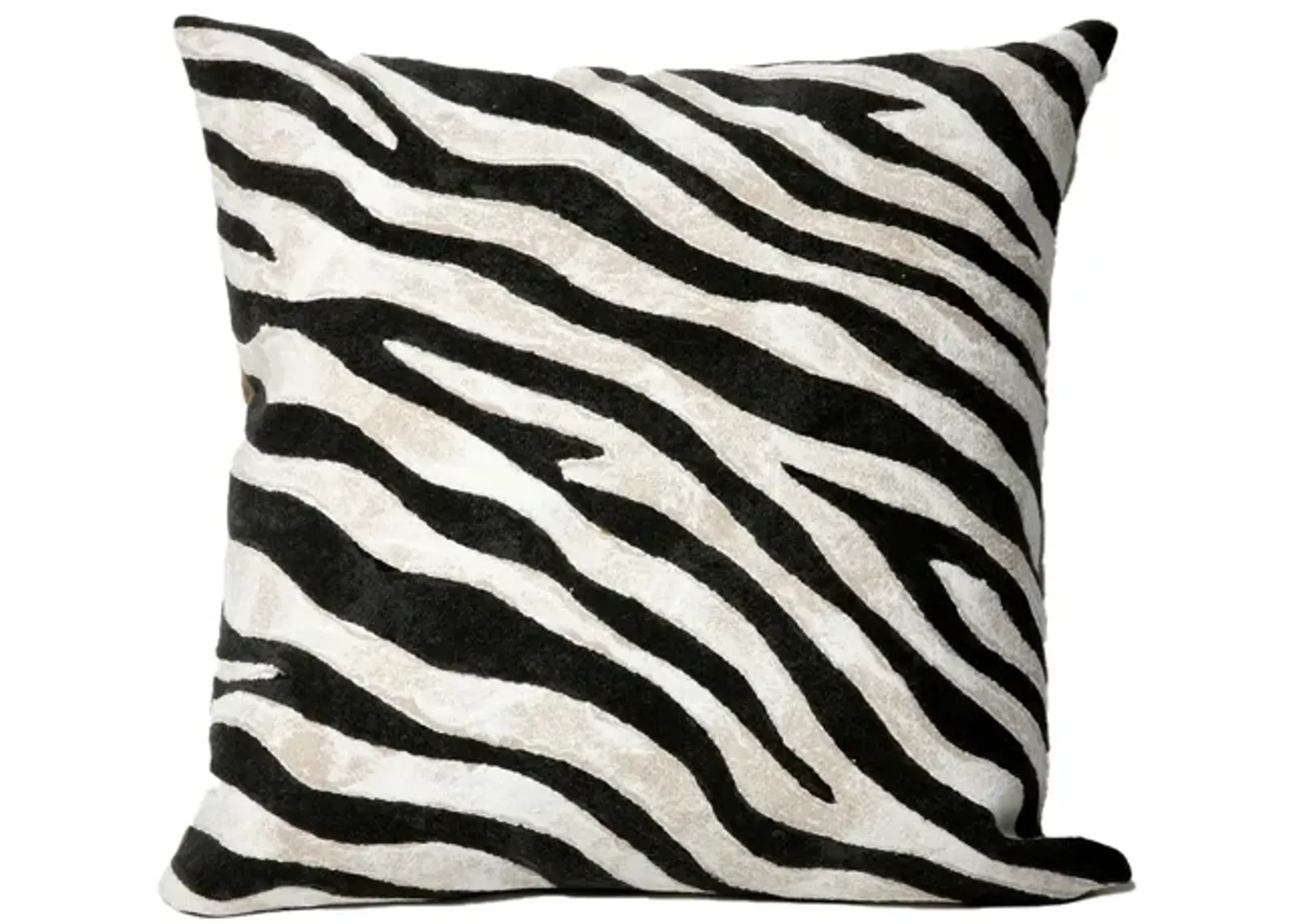 Liora Manne Visions I Zebra Pillow in Black by Trans-Ocean Import Co Inc