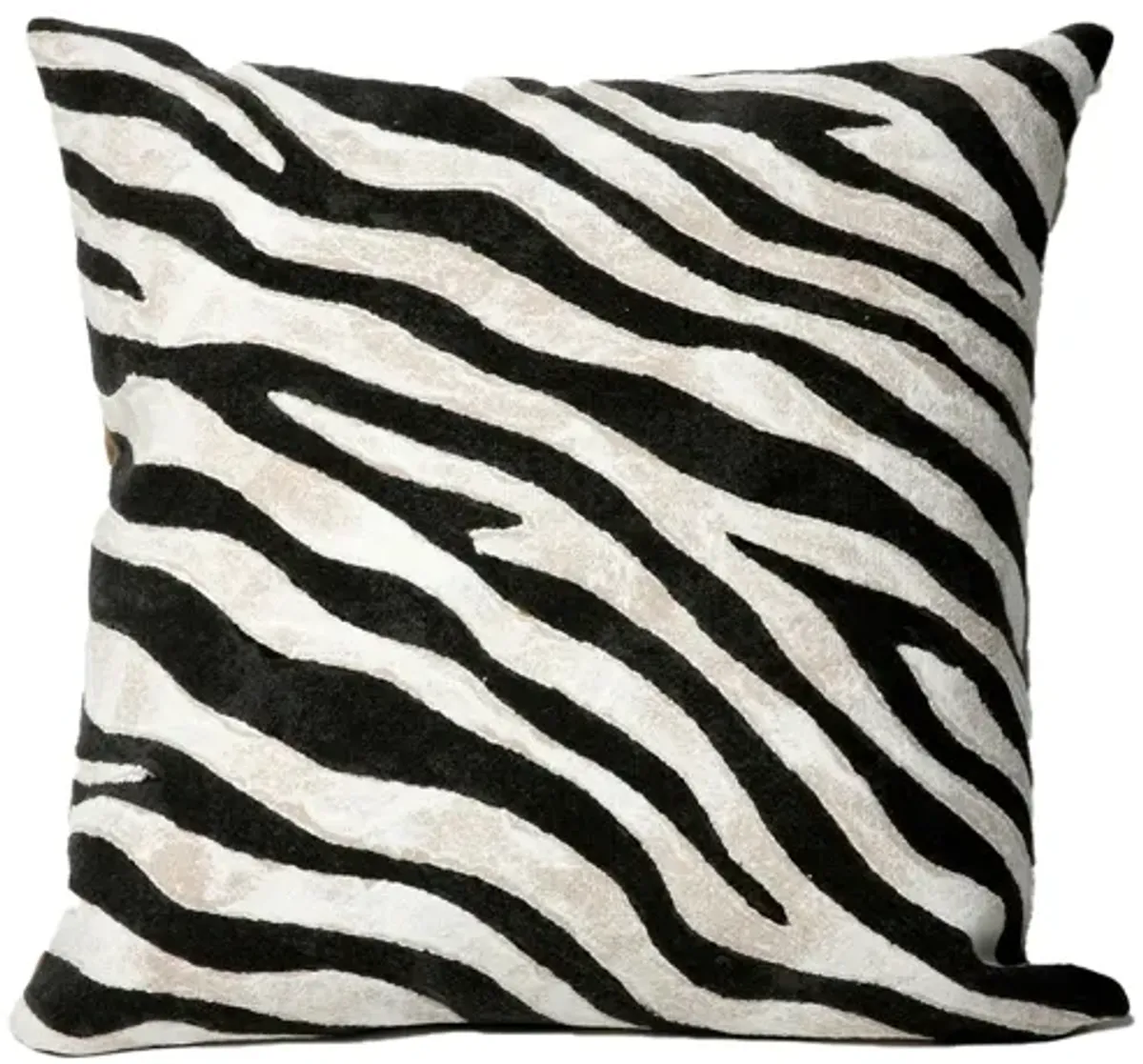 Liora Manne Visions I Zebra Pillow in Black by Trans-Ocean Import Co Inc