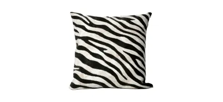 Liora Manne Visions I Zebra Pillow in Black by Trans-Ocean Import Co Inc