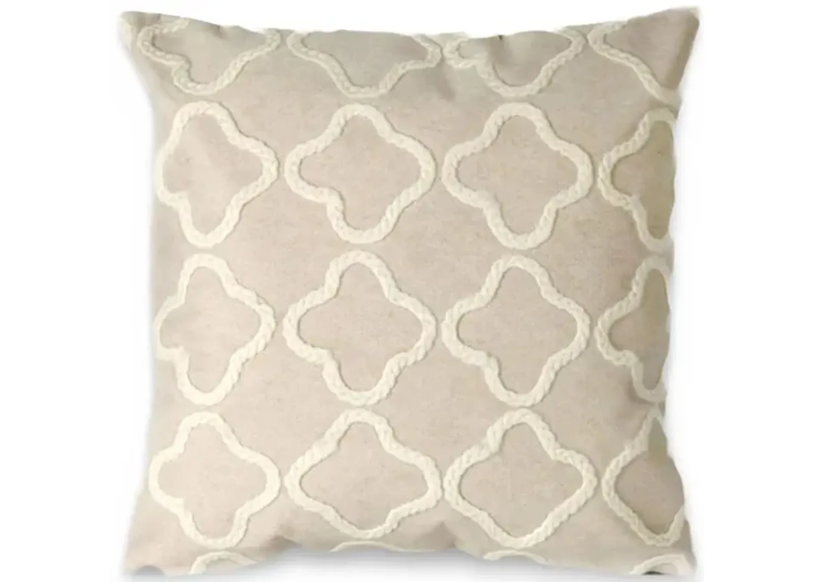 Liora Manne Visions I Crochet Tile Pillow in White by Trans-Ocean Import Co Inc