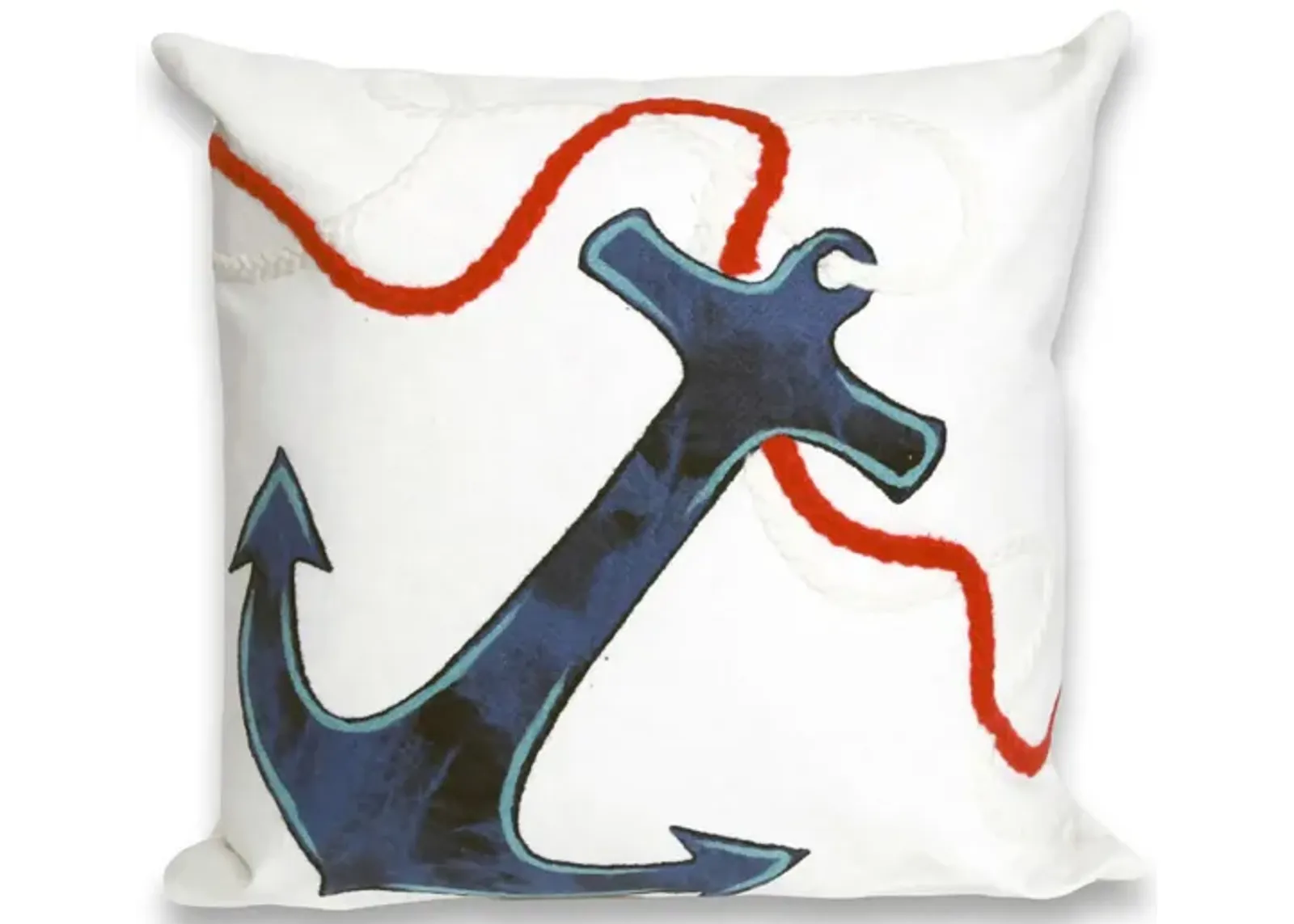 Liora Manne Visions I Anchor Pillow in White by Trans-Ocean Import Co Inc