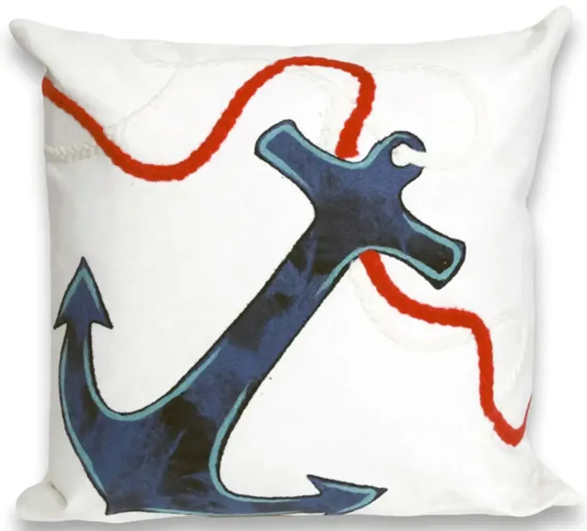 Liora Manne Visions I Anchor Pillow in White by Trans-Ocean Import Co Inc