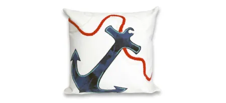 Liora Manne Visions I Anchor Pillow in White by Trans-Ocean Import Co Inc