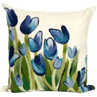 Liora Manne Visions II Allover Tulips Pillow in Blue by Trans-Ocean Import Co Inc