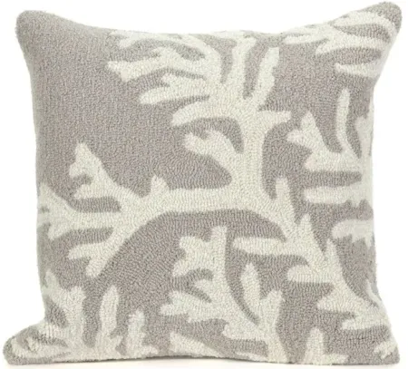 Liora Manne Frontporch Coral Pillow in Silver by Trans-Ocean Import Co Inc