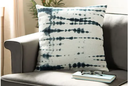 Textures And Weaves Accent Pillow in Beige/Navy by Safavieh