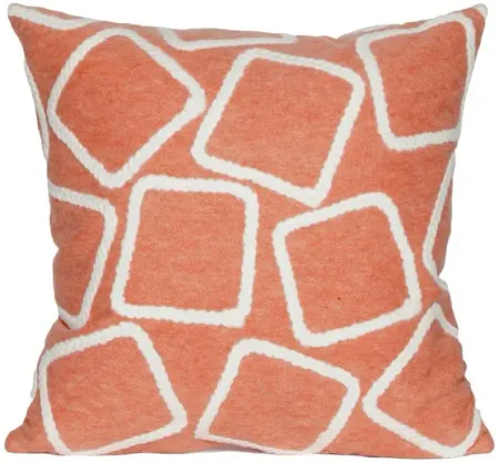 Liora Manne Visions I Squares Pillow in Coral by Trans-Ocean Import Co Inc