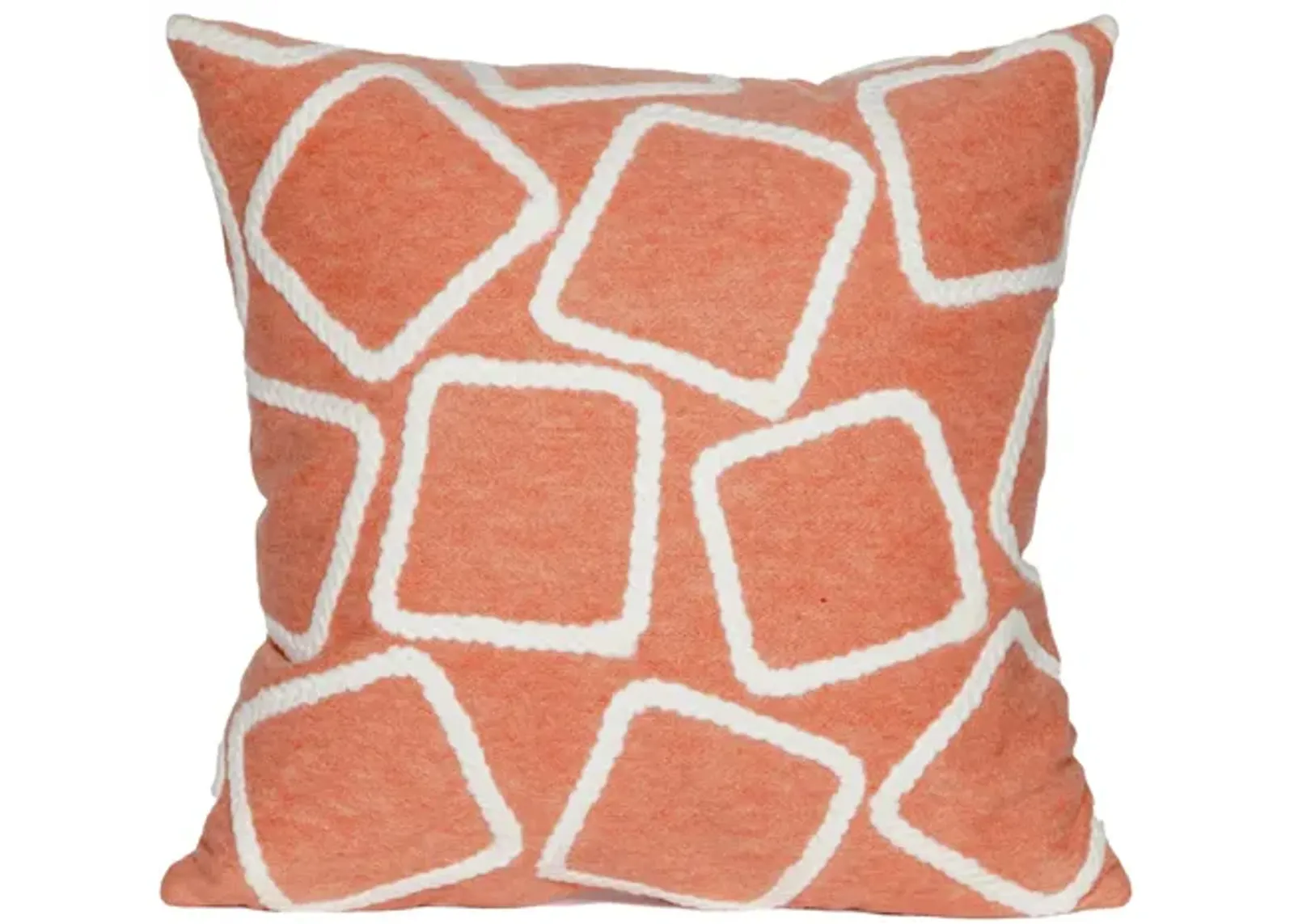 Liora Manne Visions I Squares Pillow in Coral by Trans-Ocean Import Co Inc