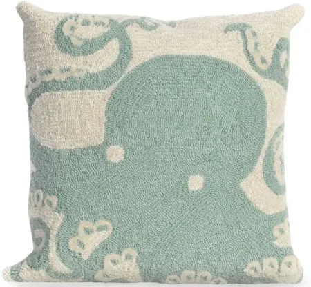 Liora Manne Frontporch Octopus Pillow in Aqua by Trans-Ocean Import Co Inc