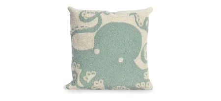 Liora Manne Frontporch Octopus Pillow in Aqua by Trans-Ocean Import Co Inc