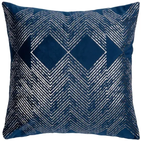 Embellished Sarla Accent Pillow in Navy/Gray by Safavieh