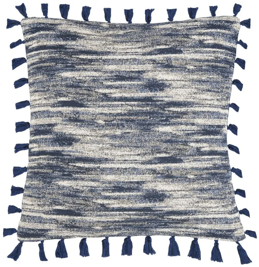 Bohemian Accent Pillow in Navy/Creme by Safavieh