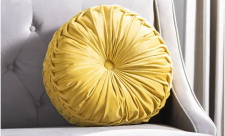 Velvets Accent Pillow in Mustard by Safavieh