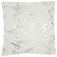 Fur Throw Pillow in White by Nourison