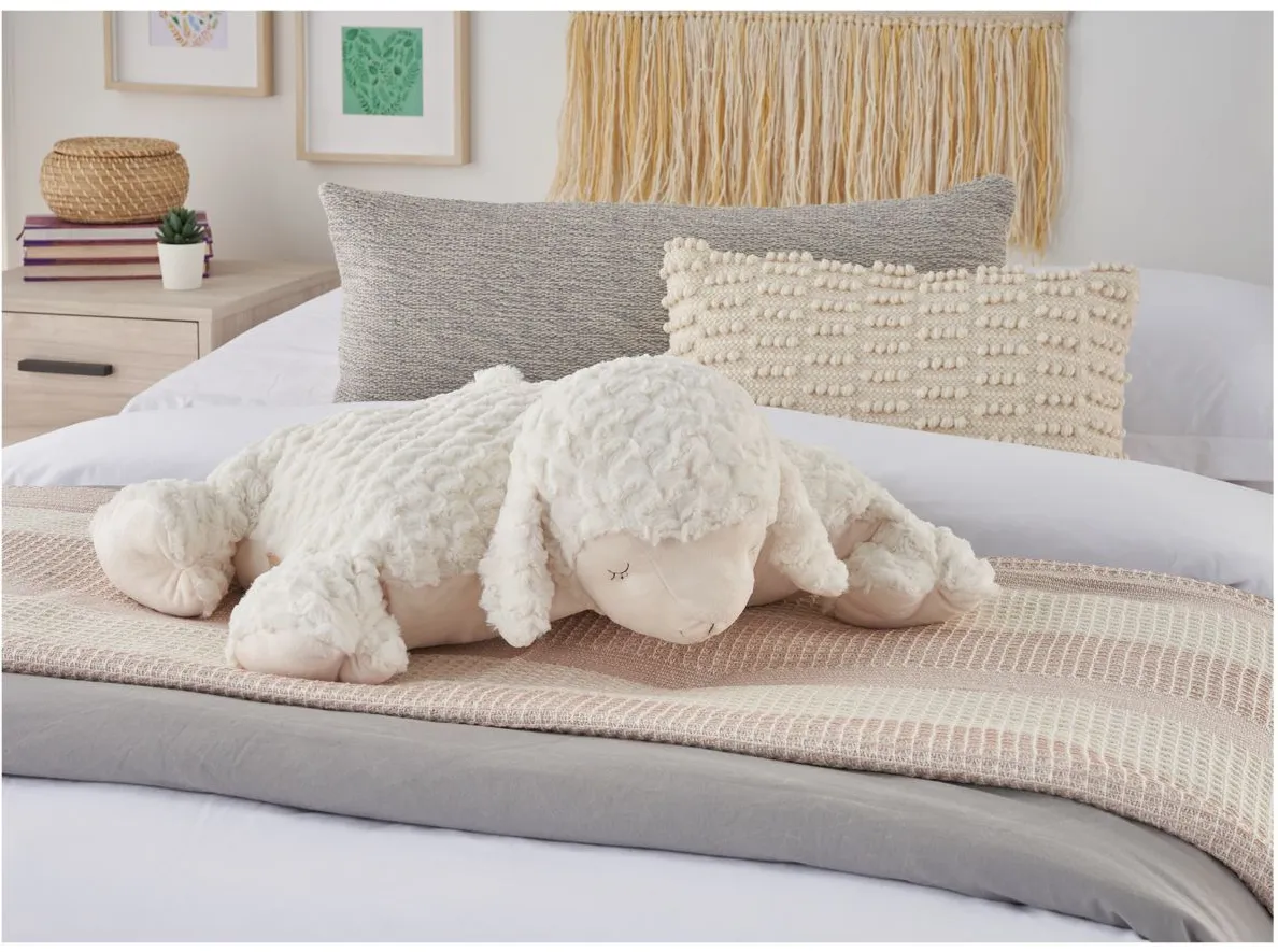 Luna Foldable Plush Lamb in Ivory by Nourison