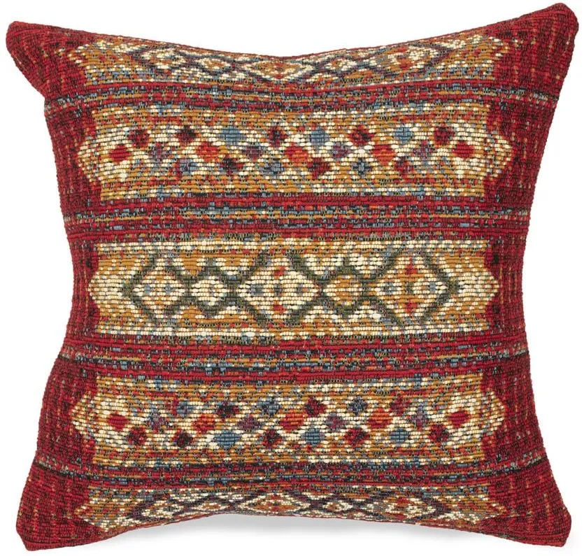 Liora Manne Marina Tribal Stripe Pillow in Red by Trans-Ocean Import Co Inc