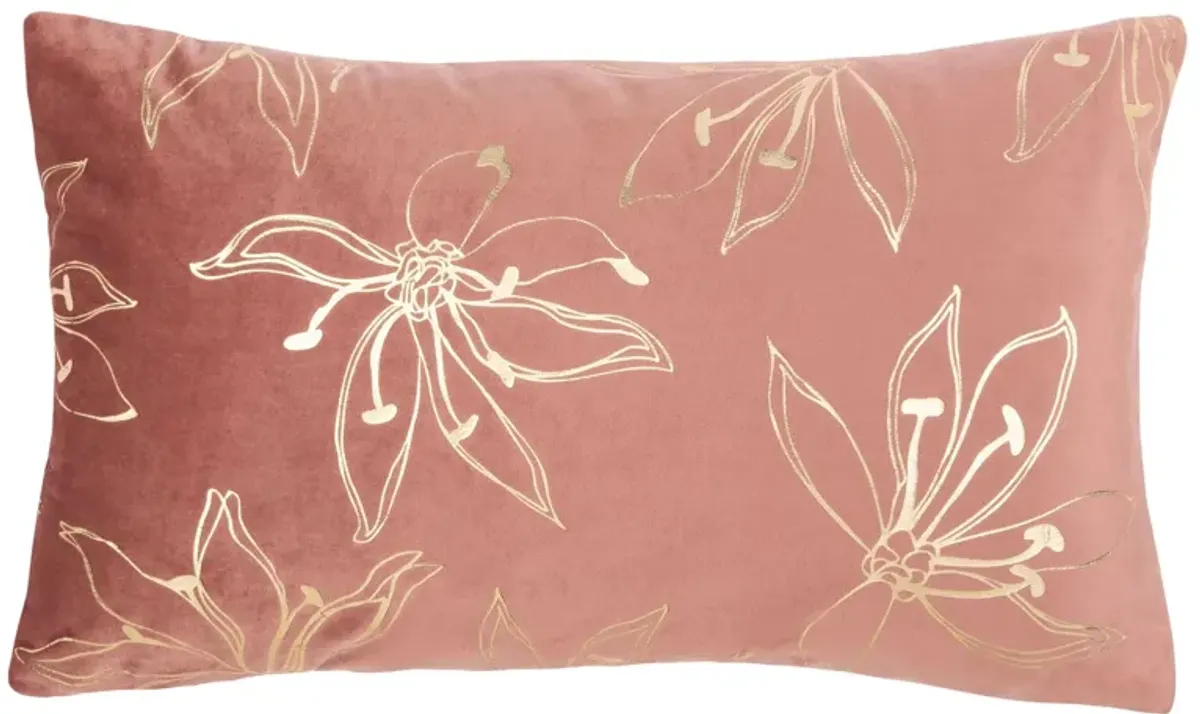 Embellished Yari Accent Pillow in Cranberry/Cream by Safavieh