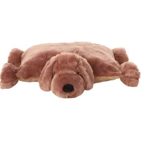 Ralph Foldable Plush Dog in Brown by Nourison