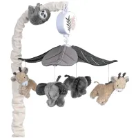 Baby Jungle Musical Baby Crib Mobile in Gray by Lambs & Ivy