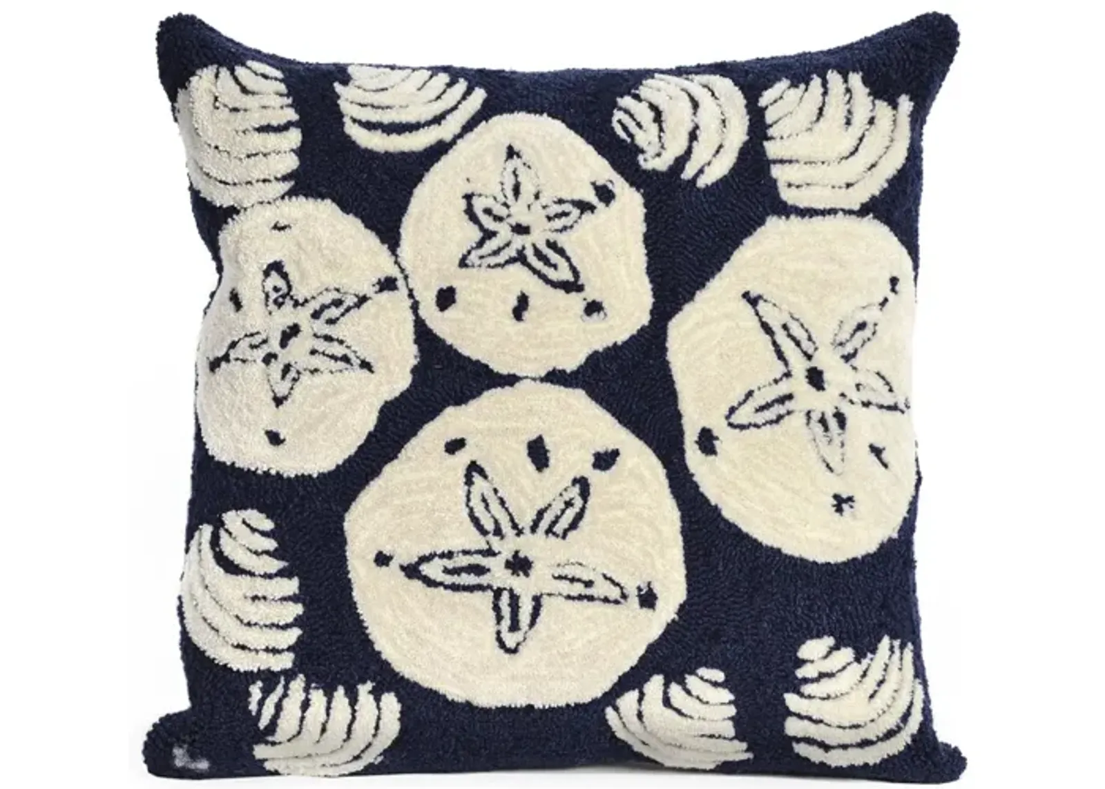 Liora Manne Frontporch Shell Toss Pillow in Navy by Trans-Ocean Import Co Inc