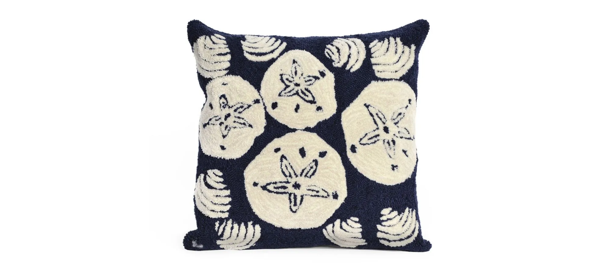 Liora Manne Frontporch Shell Toss Pillow in Navy by Trans-Ocean Import Co Inc