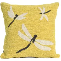 Liora Manne Frontporch Dragonfly Pillow in Yellow by Trans-Ocean Import Co Inc