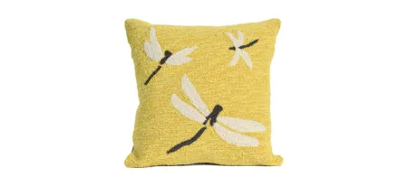 Liora Manne Frontporch Dragonfly Pillow in Yellow by Trans-Ocean Import Co Inc