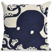 Liora Manne Frontporch Octopus Pillow in Navy by Trans-Ocean Import Co Inc