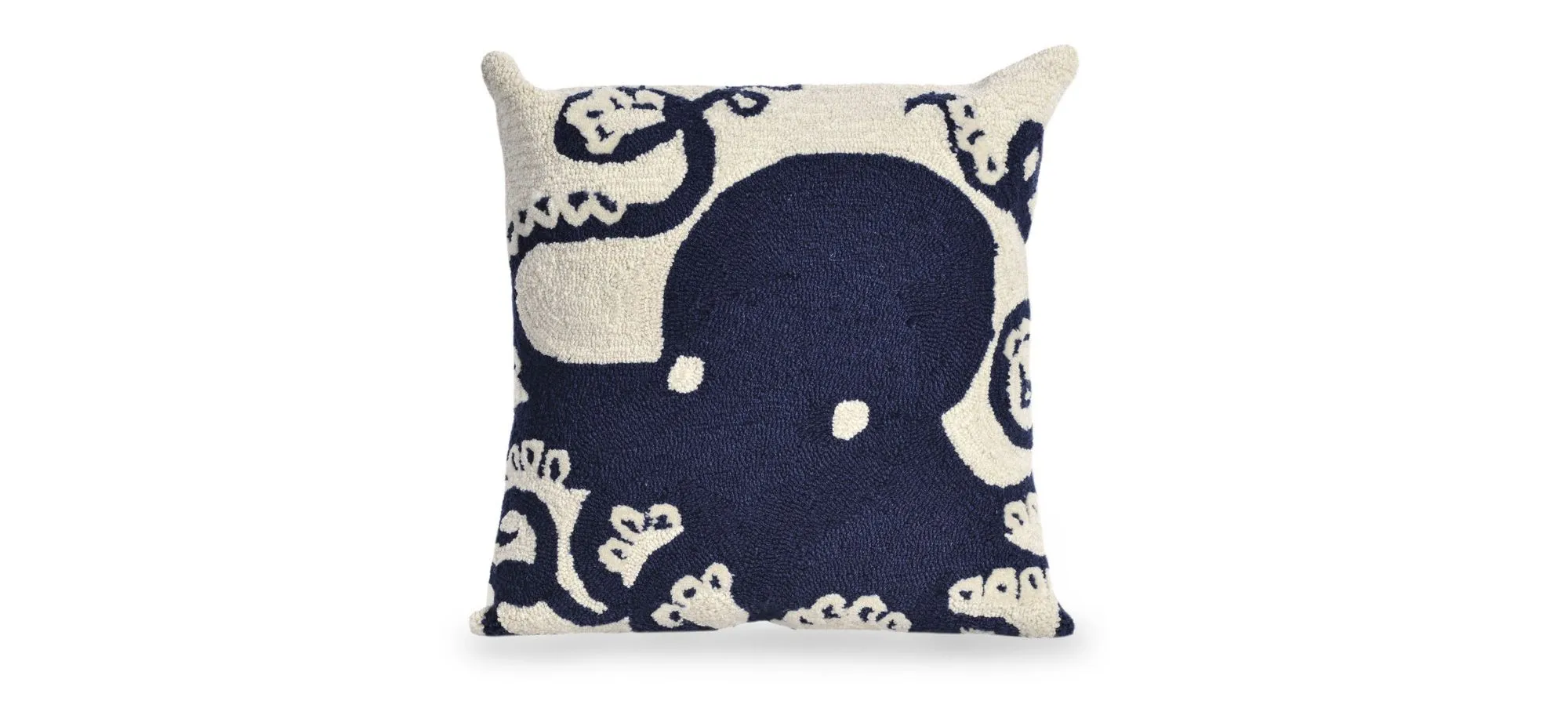 Liora Manne Frontporch Octopus Pillow in Navy by Trans-Ocean Import Co Inc
