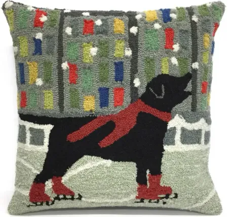 Liora Manne Frontporch Holiday Ice Dog Pillow in Red by Trans-Ocean Import Co Inc