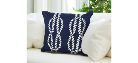 Liora Manne Frontporch Ropes Pillow in Navy by Trans-Ocean Import Co Inc