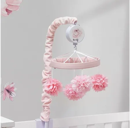 Signature Botanical Baby Musical Baby Crib Mobile in Pink by Lambs & Ivy