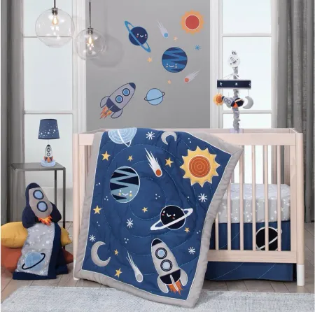 Milky Way Musical Baby Crib Mobile in Blue by Lambs & Ivy