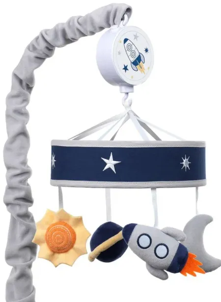 Milky Way Musical Baby Crib Mobile in Blue by Lambs & Ivy